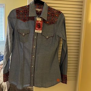 Cowboy shirt size small womens purchased in Jackson Hole WY